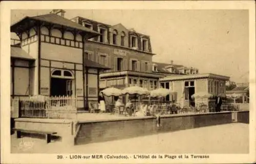 Ak Lion sur Mer Calvados, Hotel de la Plage und Terrasse