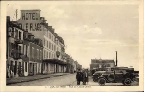 Ak Luc sur Mer Calvados, Rue du Grand Orient, Hotel de la Plage