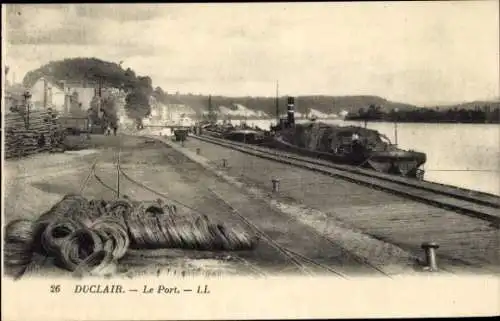 Ak Duclair Seine-Maritime, Hafen