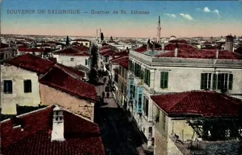 Ak Saloniki Griechenland, Quartier de St. Athanas