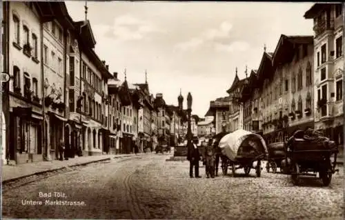 Ak Bad Tölz in Oberbayern, Untere Marktstraße