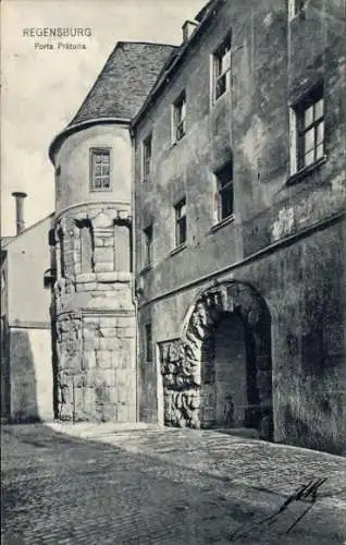 Ak Regensburg an der Donau Oberpfalz, Porta Prätoria