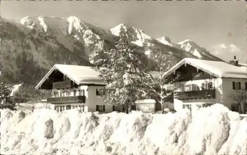 Ak Inzell in Oberbayern, Teilansicht, Rauschberg, Winter