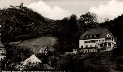 Ak Rhöndorf Bad Honnef am Rhein, Wohnhaus Bundeskanzler Dr. Adenauer mit Drachenfels