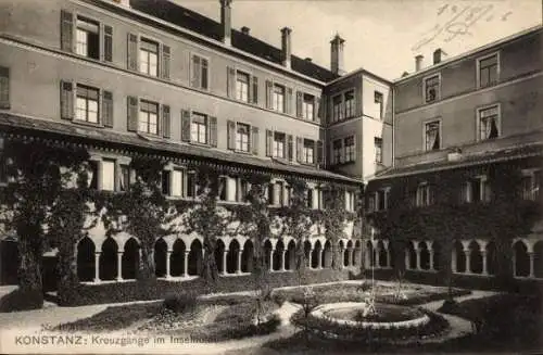 Ak Konstanz am Bodensee, Inselhotel, Kreuzgänge