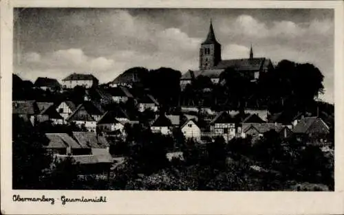 Ak Obermarsberg Marsberg im Sauerland, Gesamtansicht