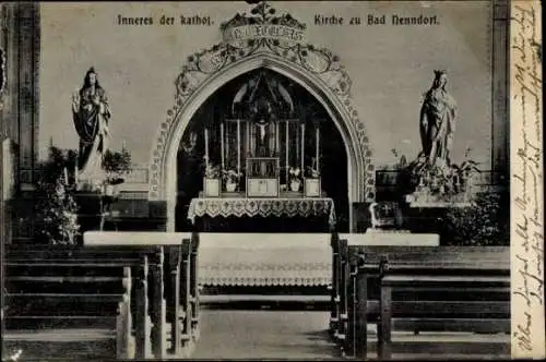 Ak Bad Nenndorf an der Weser, katholische Kirche, Innenansicht