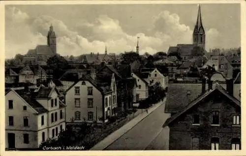 Ak Korbach in Hessen, Teilansicht, Kirchen