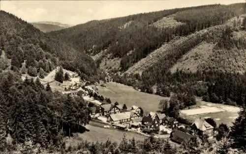 Ak Lichte im Thüringer Schiefergebirge, Ortsteil Geiersthal, Vogelschau