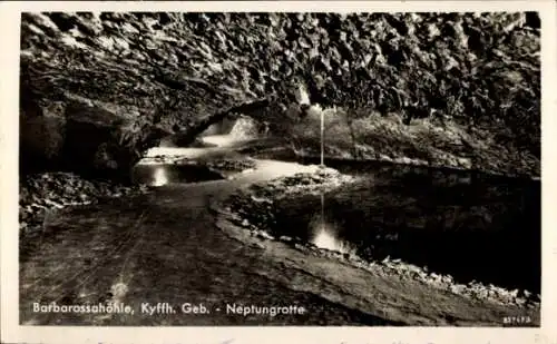 Ak Rottleben Kyffhäuserland in Thüringen, Barbarossahöhle, Neptungrotte