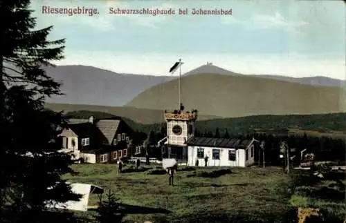 Ak Janské Lázně Johannisbad Riesengebirge Region Königgrätz, Schwarzschlagbaude, Černá bouda