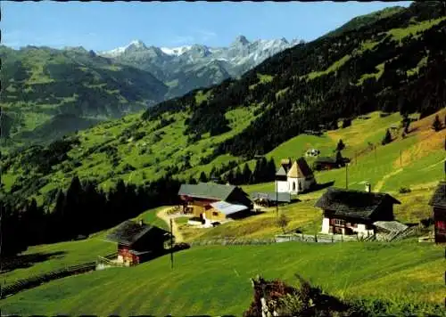 Ak Kristberg Silberberg Vorarlberg, gegen Schesaplana und Zimba, Montafon