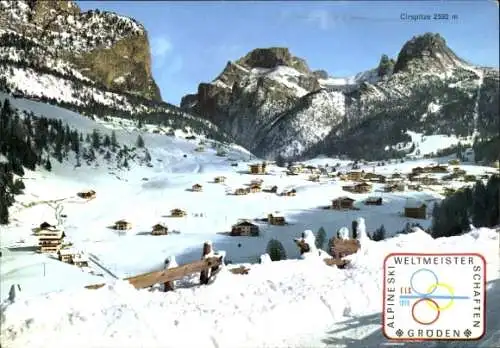 Ak Gröden Selva di Valgardena Südtirol, Wolkenstein im Grödental