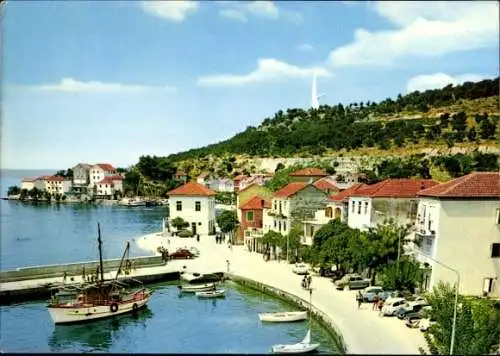 Ak Podgora Kroatien, Promenade, Seebrücke