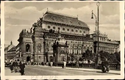 Ak Prag Prag Tschechische Republik, Národní divadlo, Theater