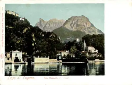 Ak Lago di Lugano Tessin Schweiz, San Mamette e Draao