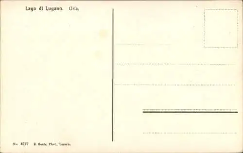 Ak Oria Lago di Lugano Lombardia, Teilansicht