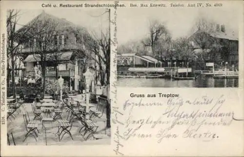 Ak Berlin Treptow, Restaurant Strandschlösschen