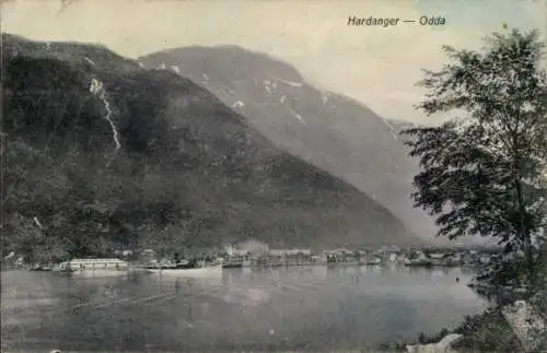 Ak Odda Hardanger Norwegen, Gesamtansicht