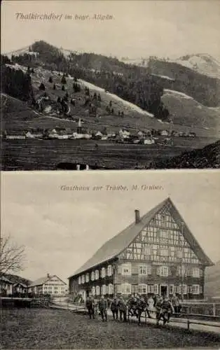 Ak Thalkirchdorf Oberstaufen im Allgäu, Gesamtansicht, Gasthaus zur Traube