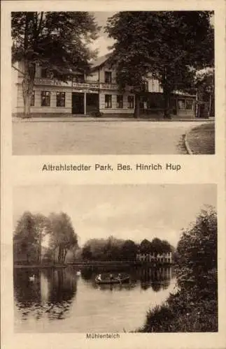 Ak Hamburg Wandsbek Rahlstedt Altrahlstedt, Gasthaus Altrahlstedter Park, Mühlenteich