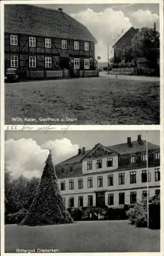 Ak Diedersen Coppenbrügge Niedersachsen, Gasthaus zum Stern, Rittergut