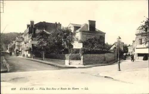 Ak Étretat Seine Maritime, Villa Bois-Rose, Route du Havre