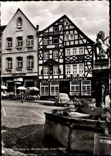 Ak Hachenburg Westerwald Rheinland Pfalz, Am Alten Markt und am Neumarkt, Cafe Klein