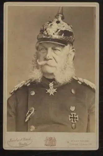 Cabinet Foto Kaiser Wilhelm I König von Preußen