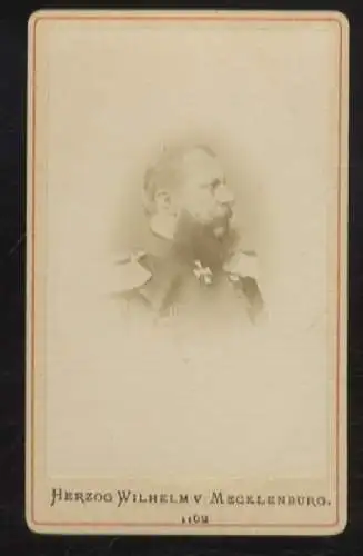 CdV Portrait Herzog Wilhelm von Mecklenburg-Schwerin