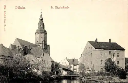 Ak Döbeln in Sachsen, St. Nicolaikirche