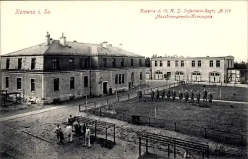 Ak Kamenz Sachsen, Kaserne 13. K. S. Infanterie-Regt. Nr. 178, Maschinengewehr Kompagnie