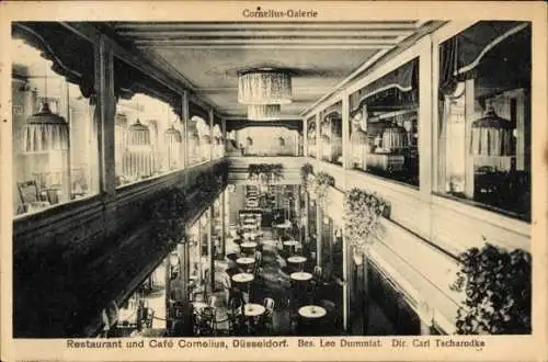 Ak Düsseldorf am Rhein, Restaurant Cafe Cornelius, Inh. C. Dummlat u. C. Tscharndke