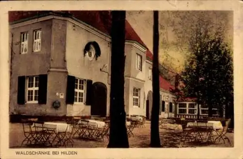 Ak Hilden im Rheinland, Waldschänke, Terrasse