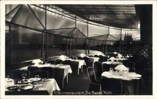 Ak Köln am Rhein, Rheinrestaurant Die Bastei