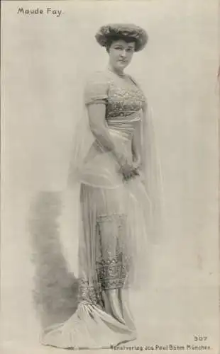 Ak Opernsängerin Maude Fay, Portrait