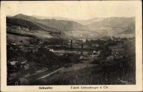 Ak Guebwiller Gebweiler Elsass Haut Rhin, Frabrik Schlumberger & Cie