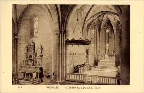 Ak Guebwiller Gebweiler Elsass Haut Rhin, Eglise St. Leger, Interieur