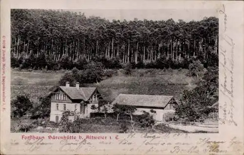 Ak Aubure Altweier Elsass Haut Rhin, Forsthaus Bärenhütte