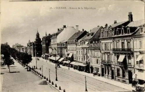Ak Colmar Kolmar Elsass Haut Rhin, Avenue de la Republique