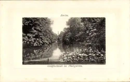 Ak Berlin Tiergarten, Goldfischteich