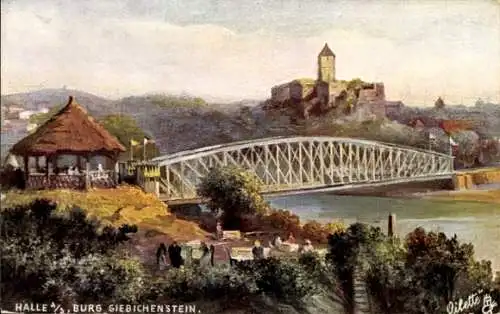 Künstler Ak Halle an der Saale, Burg Giebichenstein