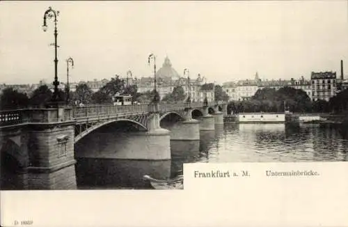 Ak Frankfurt am Main, Untermainbrücke