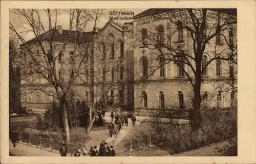 Ak Göttingen, Partie am Auditorium, Studenten und Schüler