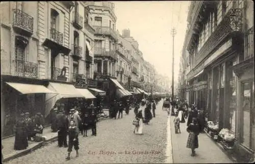 Ak Dieppe Seine-Maritime, Grande Rue