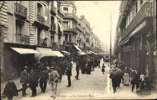 Ak Dieppe Seine-Maritime, Grande Rue