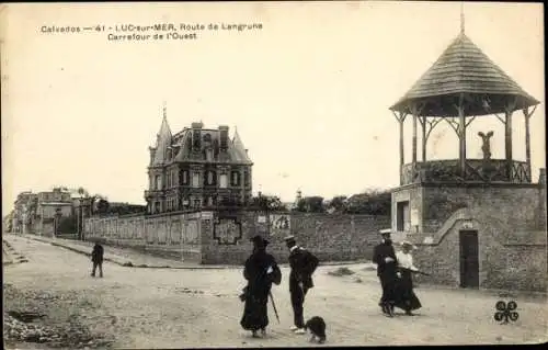 Ak Luc sur Mer Calvados, Route de Langrune, Carrefour de Ouest