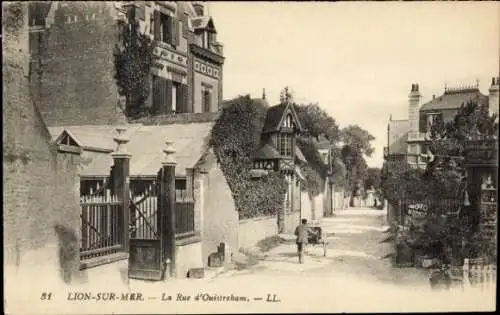 Ak Lion sur Mer Calvados, Rue du Ouistreham