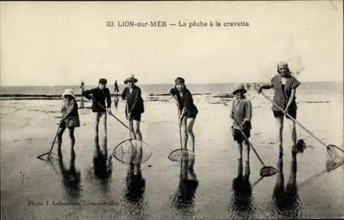 Ak Lion sur Mer Calvados, Garnelenfischen