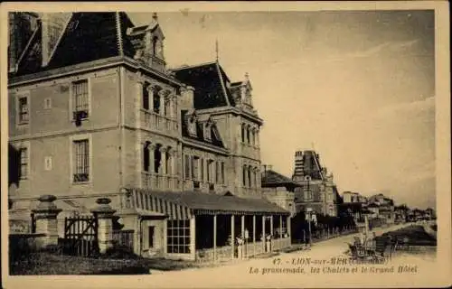 Ak Lion sur Mer Calvados, Promenade, Chalets, Grand Hotel